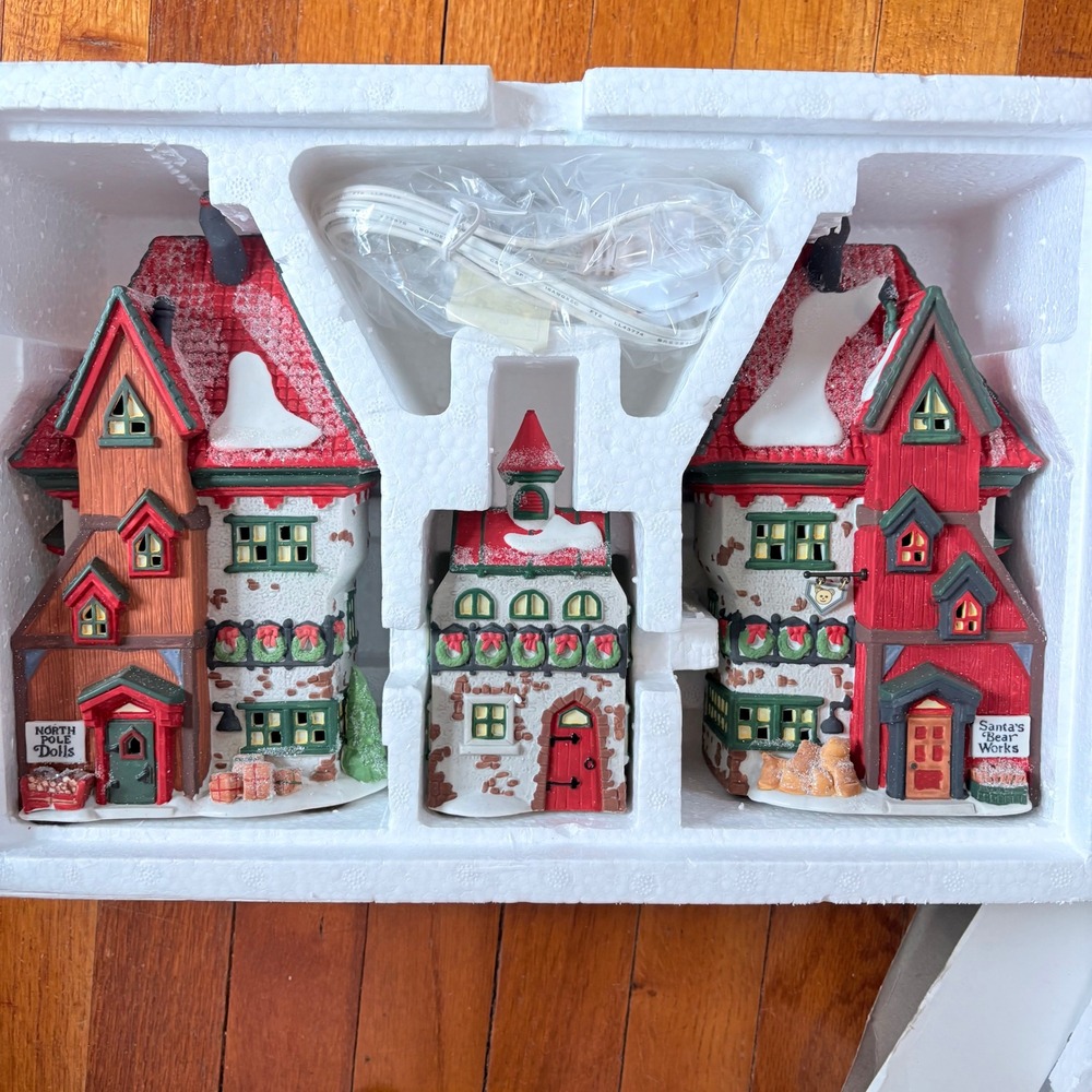 Department 56 North Pole Dolls & Santas Bear Works Village Missing Flag - Picture 9 of 9